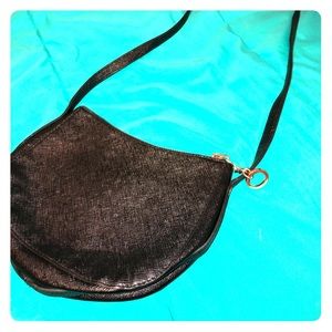 Solid Black Crossbody Bag